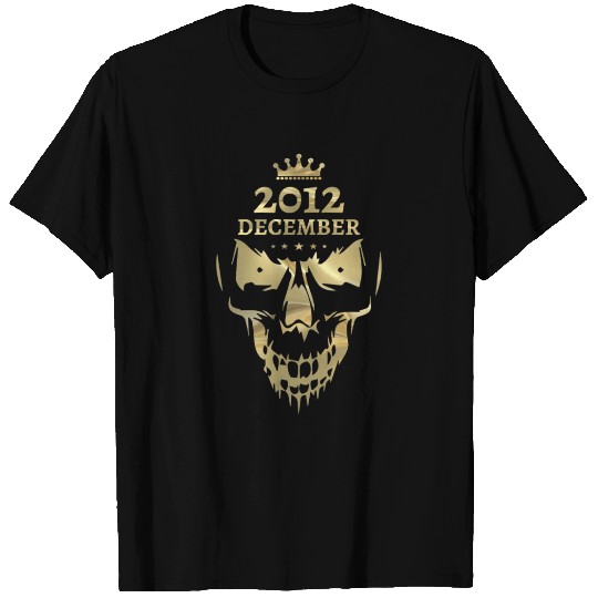 2012 December skull gold T Shirts