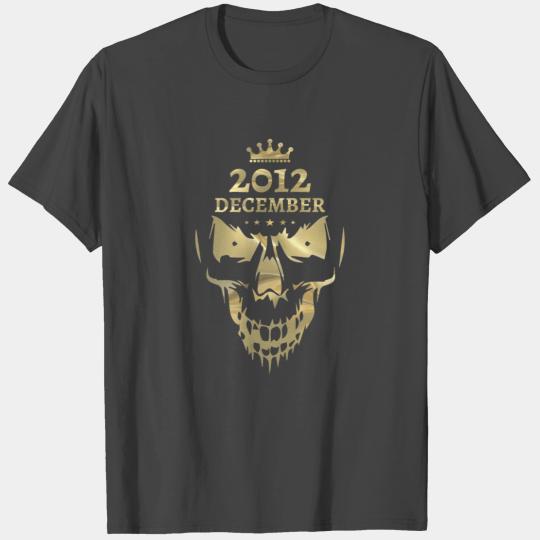 2012 December skull gold T Shirts