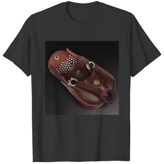 Leather Slingshot Pouch Style Print T Shirts