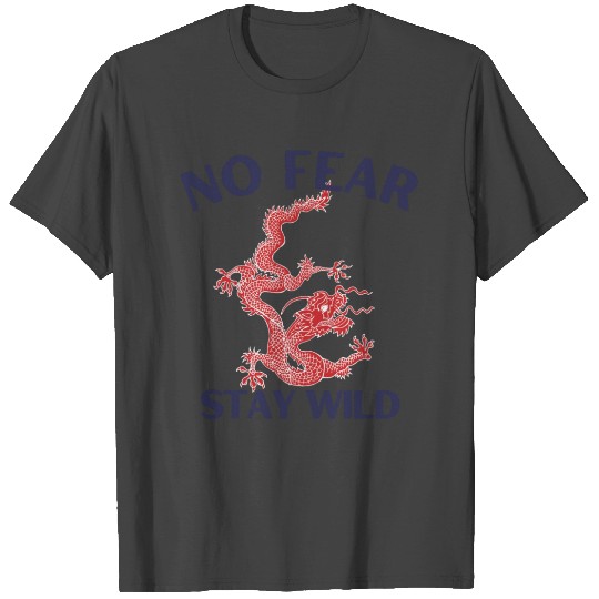 Blue and Red Japanese Style Dragon T Shirts