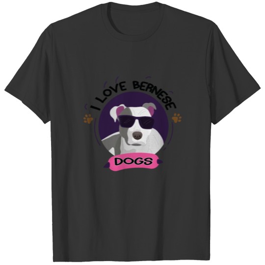 womens i love bernese dogs T Shirts