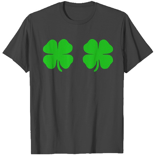 Shamrock Boobs St Patricks Day Adult Funny Women T Shirts