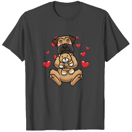 Kawaii Border Terrier Dog Stuffed Animal Border T Shirts