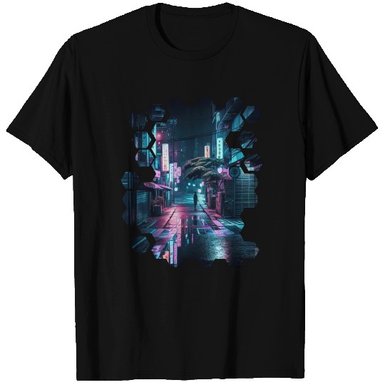 Vaporwave Aesthetic Streets Tokyo Night Japanese T Shirts