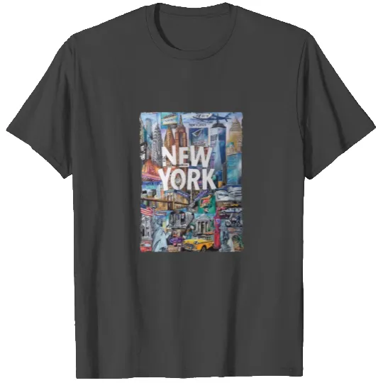 New York Skyline Heartbeat Statue of Liberty T Shirts