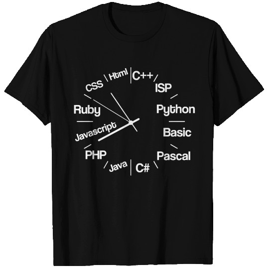 Computer Programmer Clock Programming & Coding No T Shirts