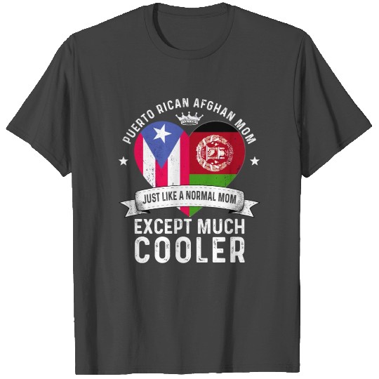 Puerto Rico Flag Afghanistan Mom Mothers Day Women T Shirts