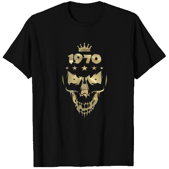 1970 skull gold T Shirts