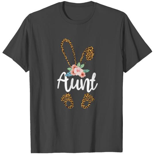 Aunt Bunny Animal Lover Women Cute Easter Day T Shirts