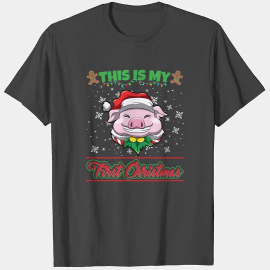 This Is My First Christmas Toddler One Year X-Mas T Shirts