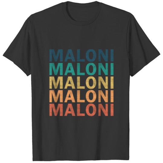 Maloni Name T Shirts - Maloni Vintage Retro Name Gi
