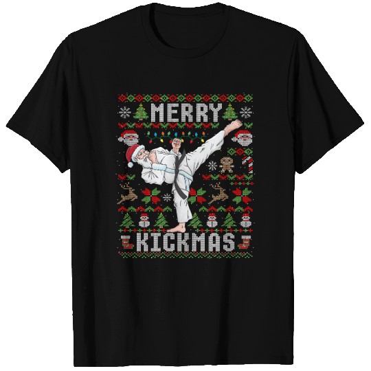 Ugly Christmas Karate Santa Claus Martial Arts T Shirts