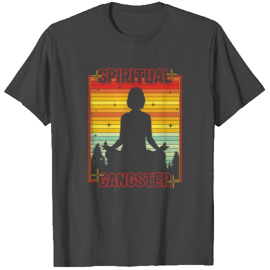 Aerial Yoga T Shirts, Spiritual Gangster Meditating