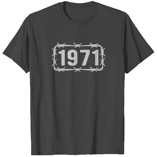 Birthday Vintage 1971 Barbed Wire T Shirts