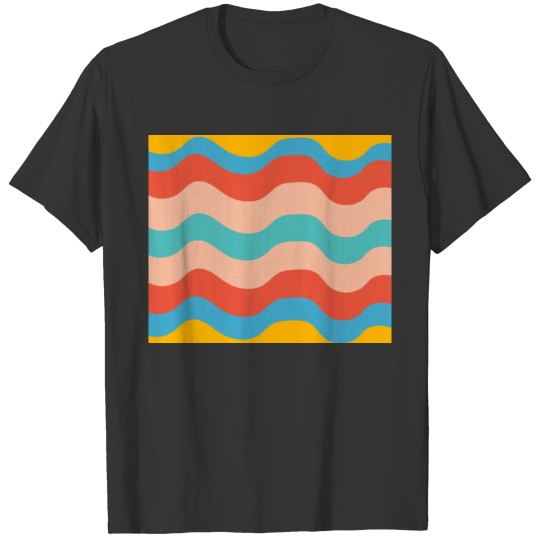 abstract wavy pattern VSCO Aesthetic Color300 T Shirts