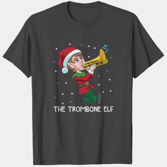 The Trombones Elf Christmas Instrument Orchestra T Shirts