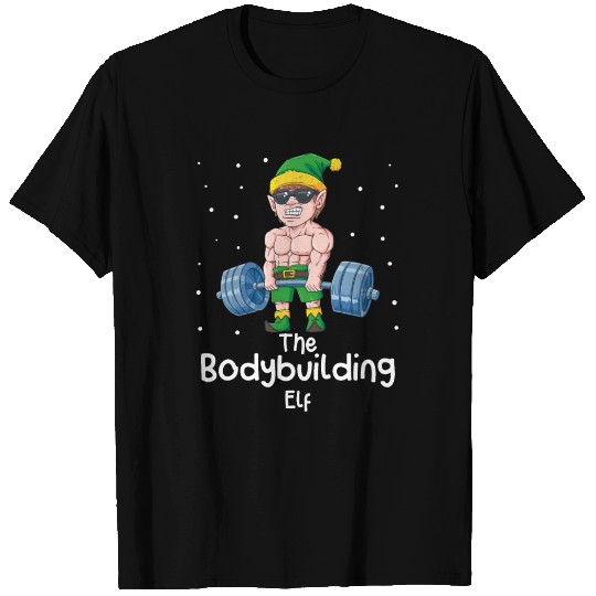 The Bodybuilding Elf Christmas Workout T Shirts