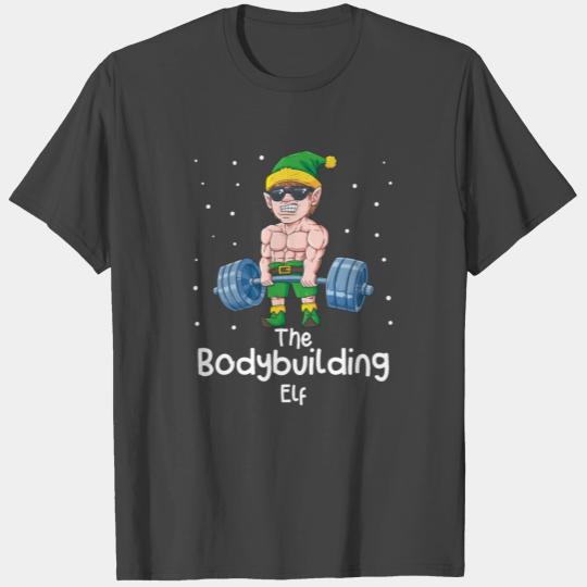 The Bodybuilding Elf Christmas Workout T Shirts