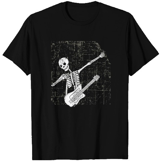 Rock & Roll Skeleton Guitar Music Lover Rockstar T Shirts