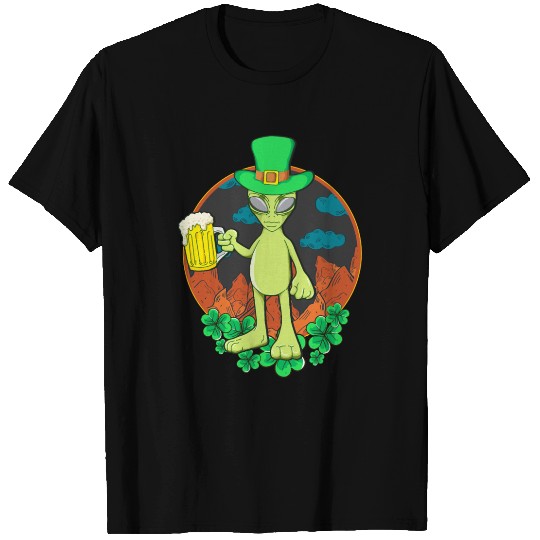 St Patrick's Day Drinking Alien T Shirts