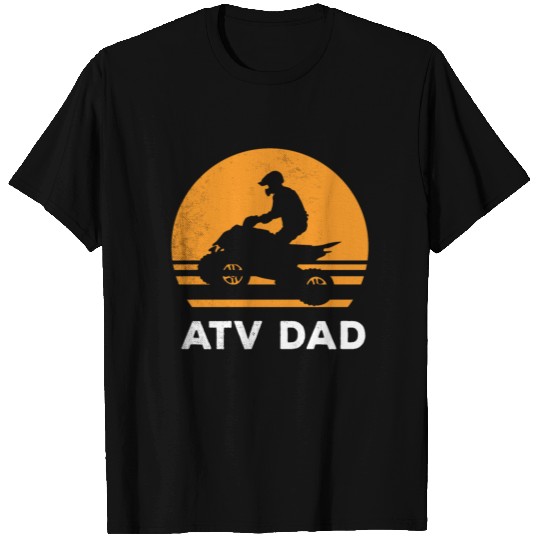 all terrain vehicles sunset art retro theme mixed T Shirts