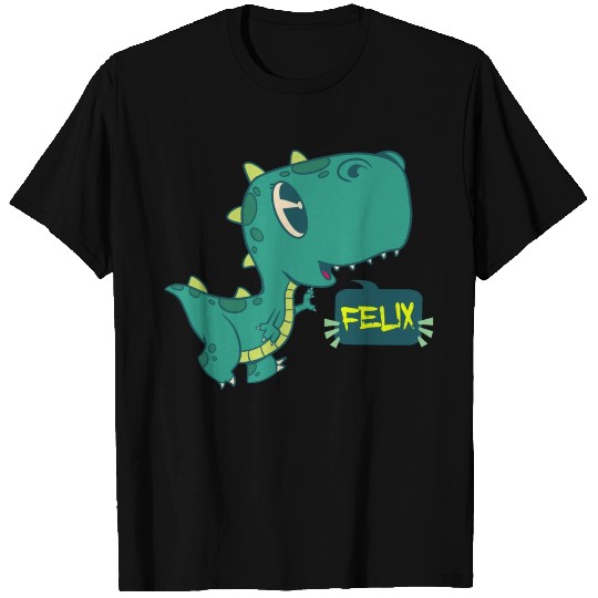 FELIX - Beautiful boys name with cute dino T Shirts
