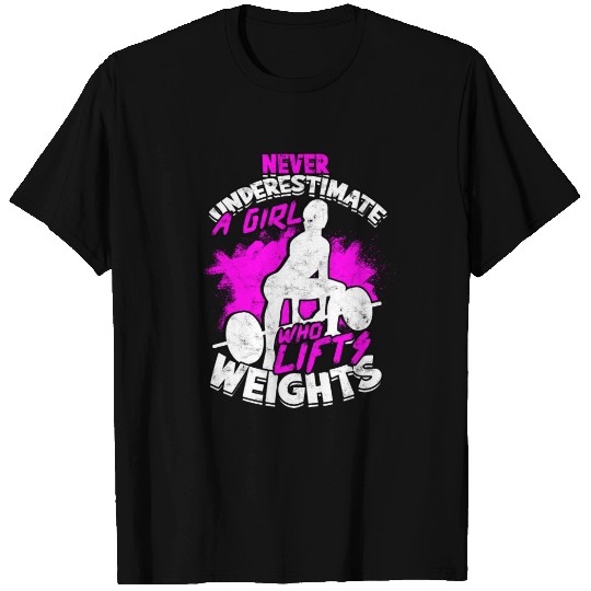 Deadlift Girl Gym Workout Deadlifting T Shirts