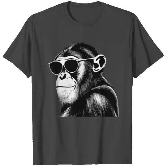 Chimpanzee with sunglasses T Shirts