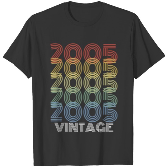 18 Years Vintage 2005 Retro 18th Birthday T Shirts
