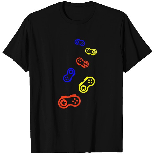 Gamepad Icon Gamer Colorful T Shirts
