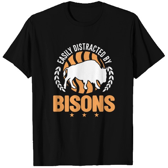 Easily Distracted By Bisons Water Buffalo T Shirts