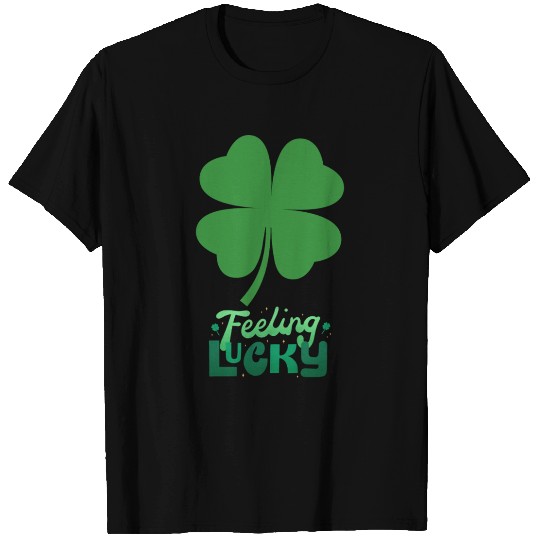 Irish Feeling Lucky four leaf Shamrock T Shirts