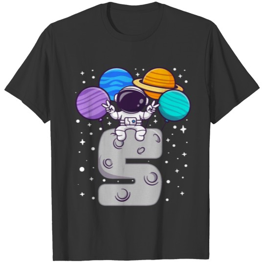 5th Birthday Themed Astronomy 5 Year Kids Party T Shirts