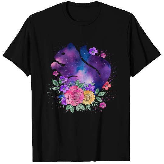 Floral Galaxy Squirrel T Shirts