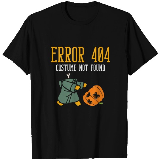 Error 404 Costume Not Found Halloween Pumpkin Head T Shirts