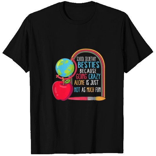 School Secretary Besties Funny T Shirts, Back To