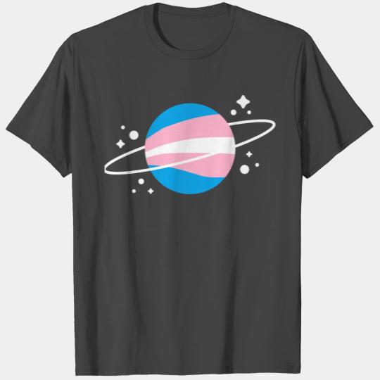 Transgender Pride Planet Space Aesthetic T Shirts