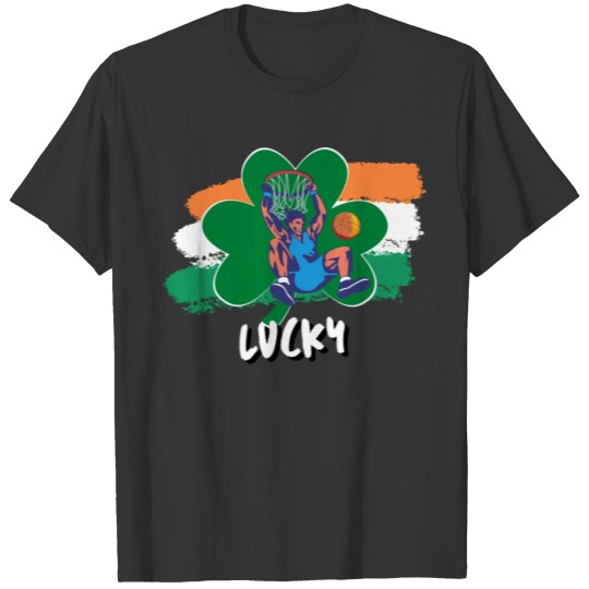 Vintage LUCKY BASKETBALL Funny St Patrick s Day T Shirts
