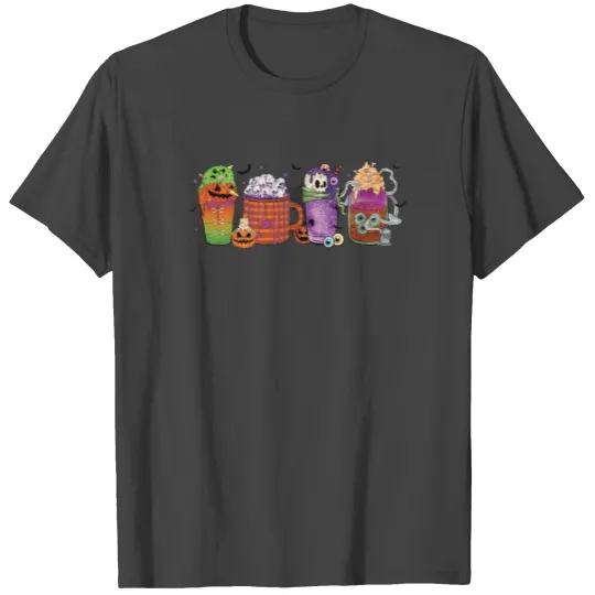 Fall Hot Chocolate Cup Halloween T Shirts