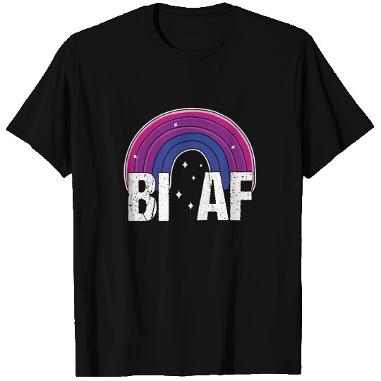 Bi AF Bisexual Pride Flag Rainbow T Shirts