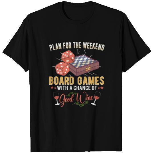 Wine Board Games Chess Board Game Player Gambling T Shirts