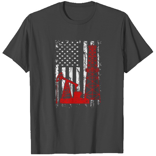 Proud American Oil Worker Oilfield Man Workers Ame T Shirts