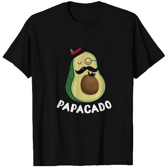 Funny Avocado Dad Vegan Guacamole Avocado Papacado T Shirts