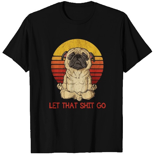 Vintage Pug Yoga T Shirts