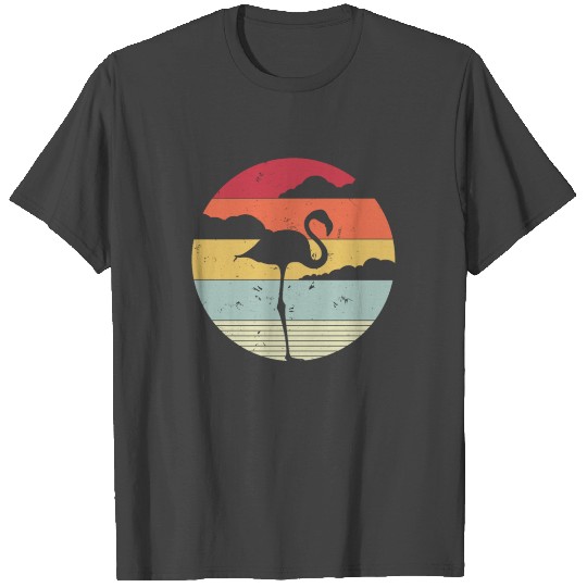 Vintage Retro Flamingo Heart Xmas Gift T Shirts