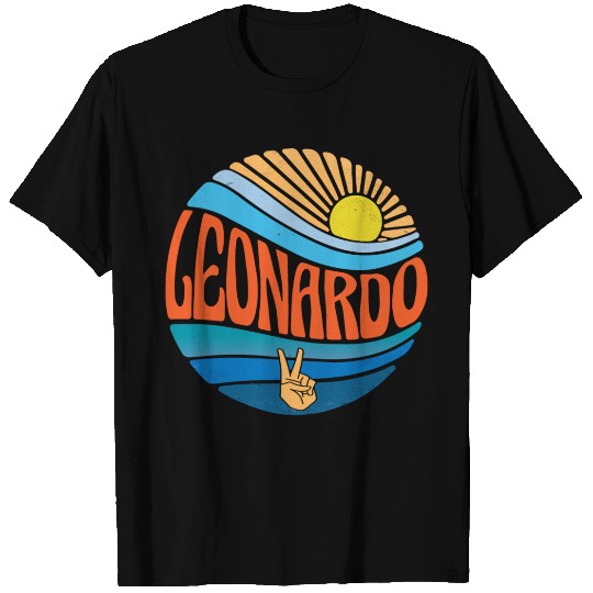 Leonardo T Shirts Vintage Sunset Leonardo Groovy Tie