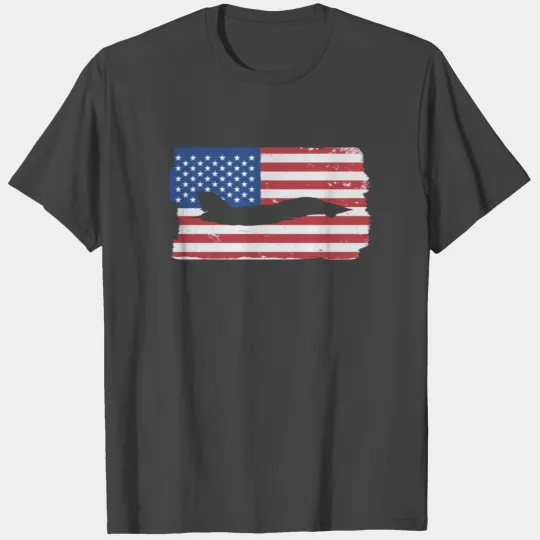 F-14 Tomcat Fighter Jet American Flag F14 Tomcat T Shirts