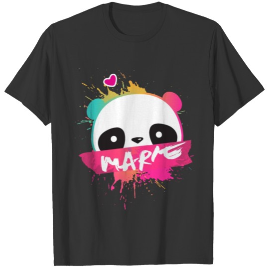 MARIE - lovely girl name with cute panda T Shirts
