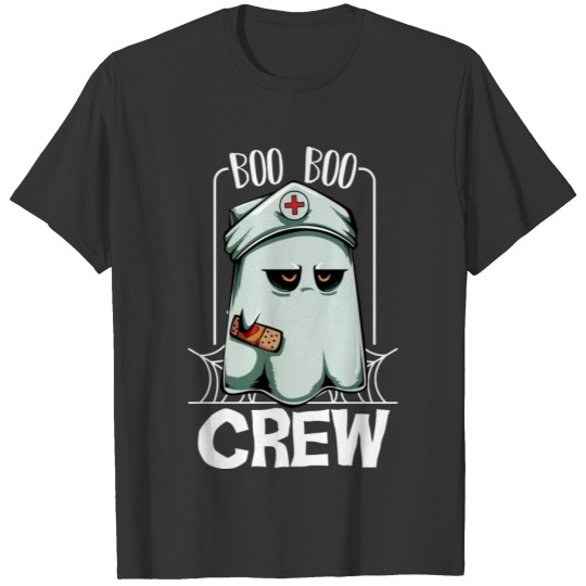 Boo Boo Crew Nurse Ghost Funny Scary Halloween Quo T Shirts