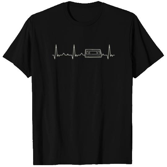 VHS Tape. Heart. Love. EKG. Pulse. Beat. T Shirts